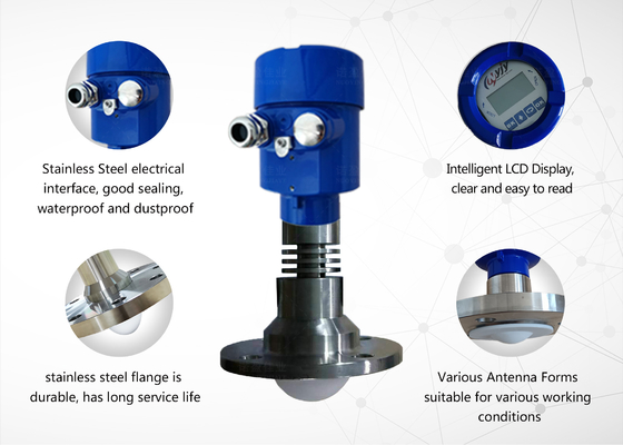 Good price Chinese Factory 4-20mA Heat-resisting Radar Liquid Level Sensor 26G RS485 High Frequency Radar Level Meter OEM with IP67 online