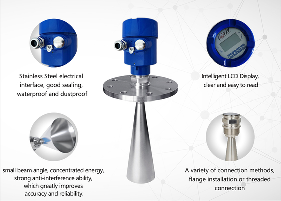 Good price 26GHz Radar Level Meter radar level transmitter very suitable for temperature, pressure, and slightly corrosive liquid online