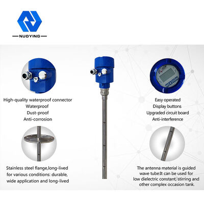 Good price 1.8GHz 6m Guided Wave Radar Level Meter with 4-20mA/HART/Modbus Output and Coaxial Probe for Liquid Level Measurement online