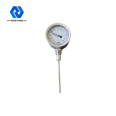 Good price Hydraulic Oil SS Bimetallic Dial Thermometer 150mm Thread Connection online