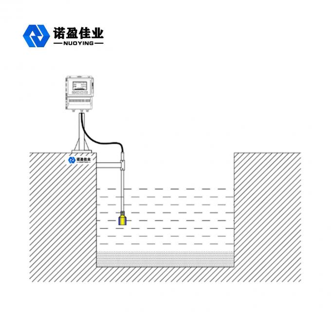 24VDC 1mm Ultrasonic Level Transmitter Mud Water Interface Instrument 0