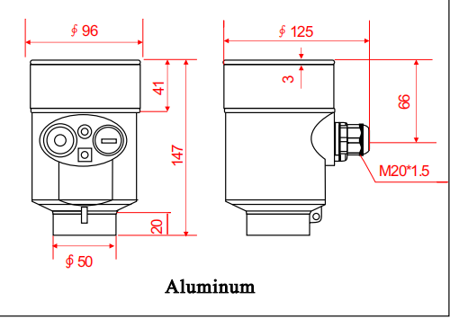 High Frequency Radar Level Transmitter Meter Wave Radar Solid Level Sensor 80G radar level meter 0~30 meters 2