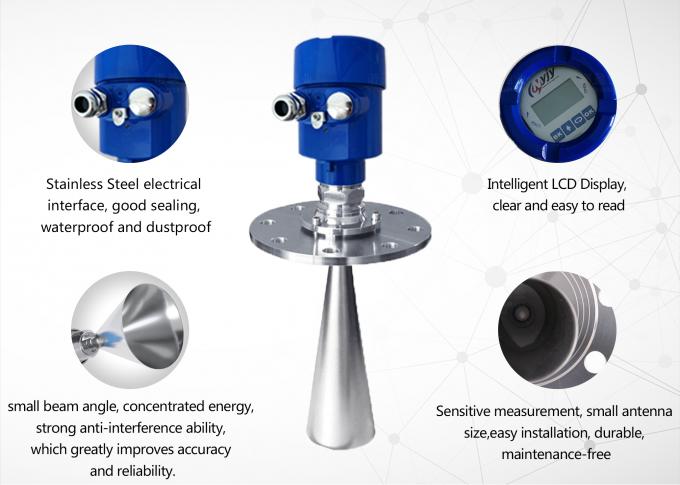 26GHz Radar Level Meter for Sanitary Type Liquid Storage Tank Highly Corrosive Containers 2